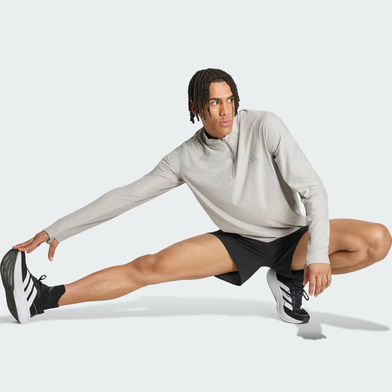 Adidas ADI365 Iconic 1/2 Zip Sweatshirt M Grey