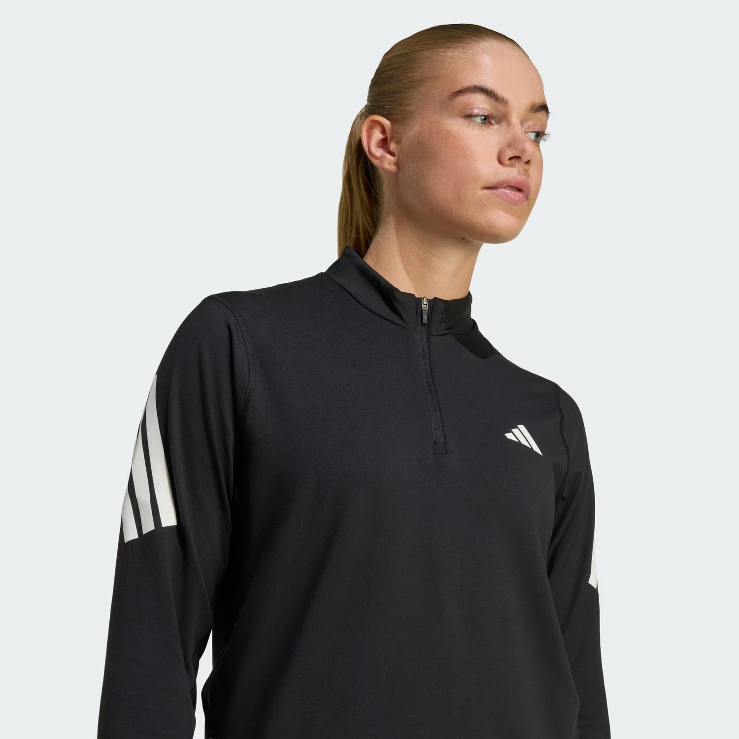 Adidas ADI365 Iconic Running 1/2 Zip W Black