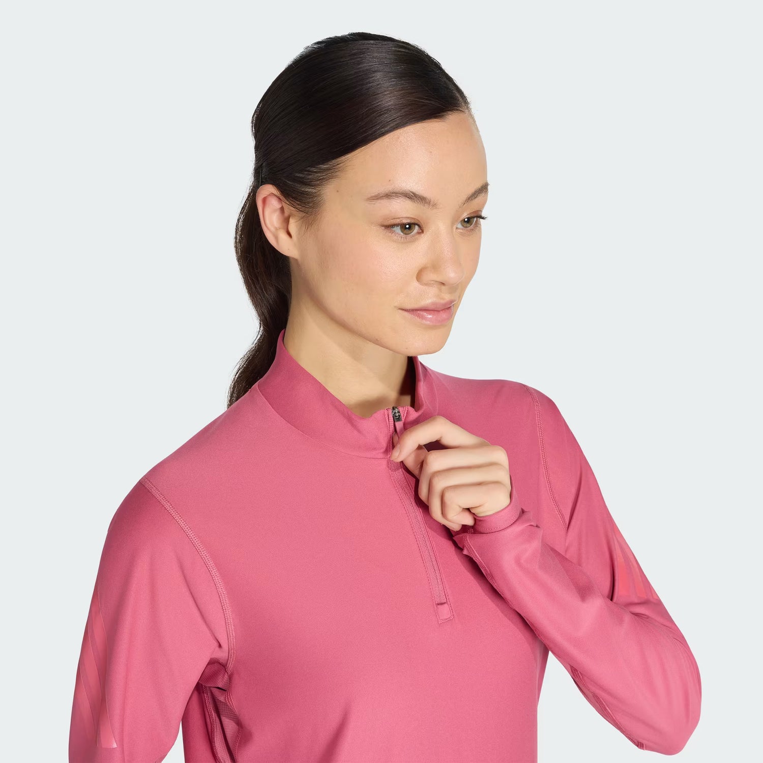 Adidas ADI365 Iconic Running 1/2 Zip W Dual Magenta