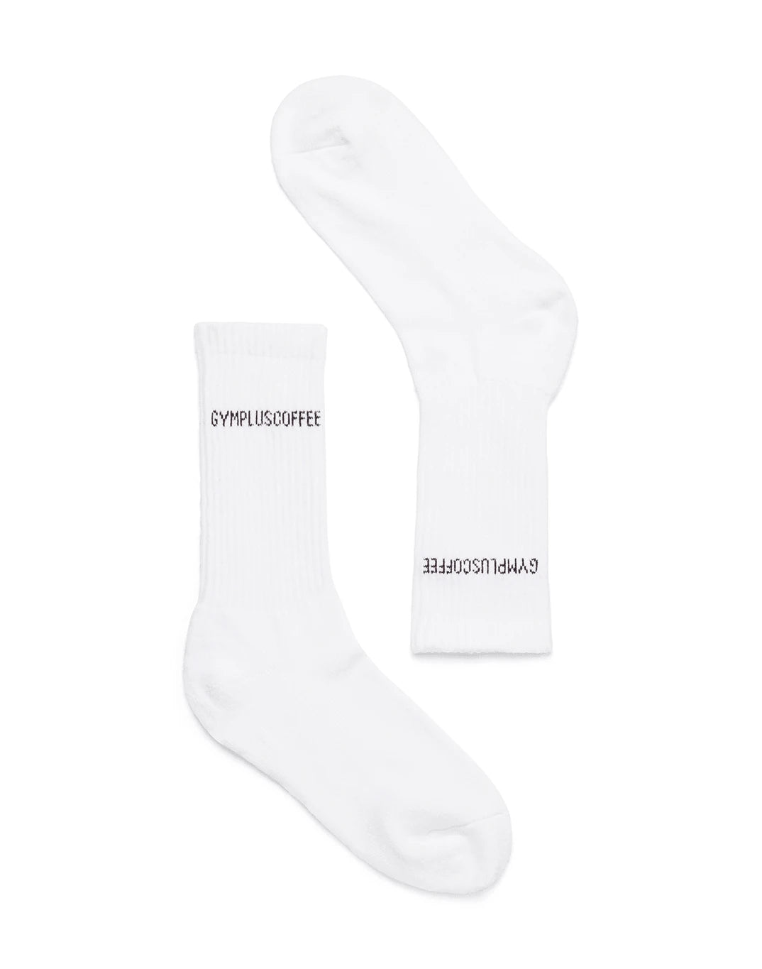 Gym + Coffee Full Length Everyday Sock 3Pack in White