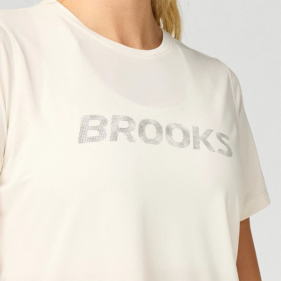Brooks Dash Reflective Short Sleeve	Bone/Reflective