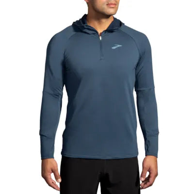 Brooks Notch Thermal Hoodie 2.0 M Blue Slate