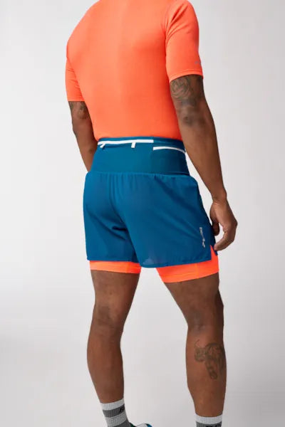 Brooks High Point 5" 2-in-1 Short 2.0 Deep Sea/Flame