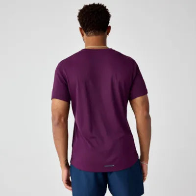 Brooks Dash Short Sleeve M Burgundy Blaze