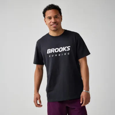 Brooks Graphic Short Sleeve M Blk/Wht