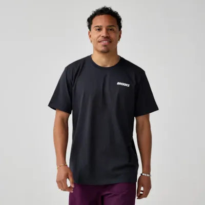 Brooks Graphic Short Sleeve M Blk/Wht/Gry