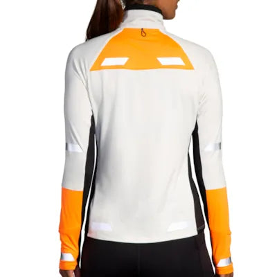 Brooks Run Visible 1/2 Zip 2.0 W Ecru/Black