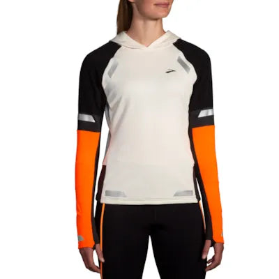 Brooks Run Visible Thermal Hoodie 2.0 W Ecru