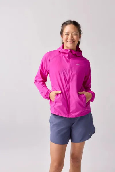 Brooks Canopy Packable Jacket W Magenta