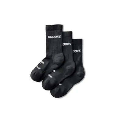 Brooks Run-In Crew 3-Pack Sock Black