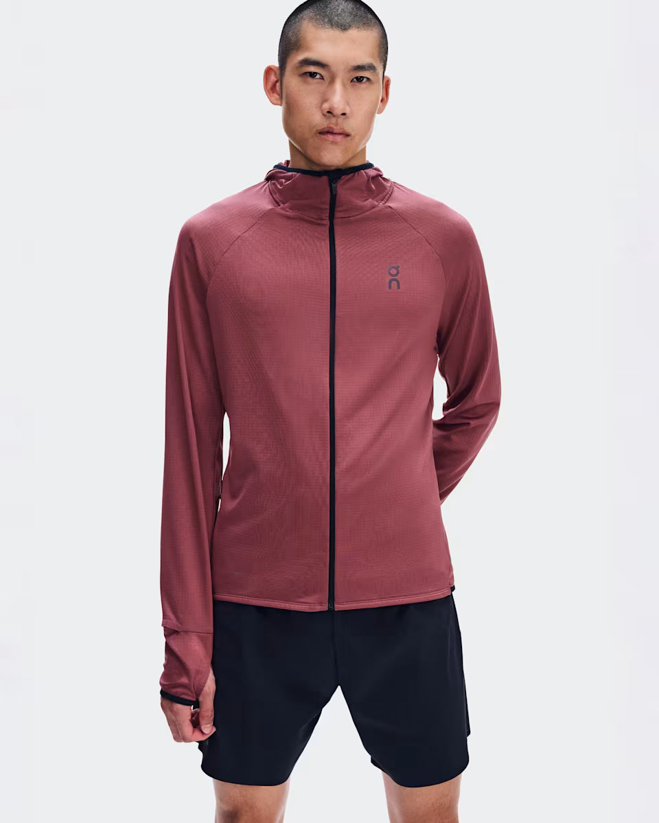 ON Running Climate Zip Hoodie M Barberry