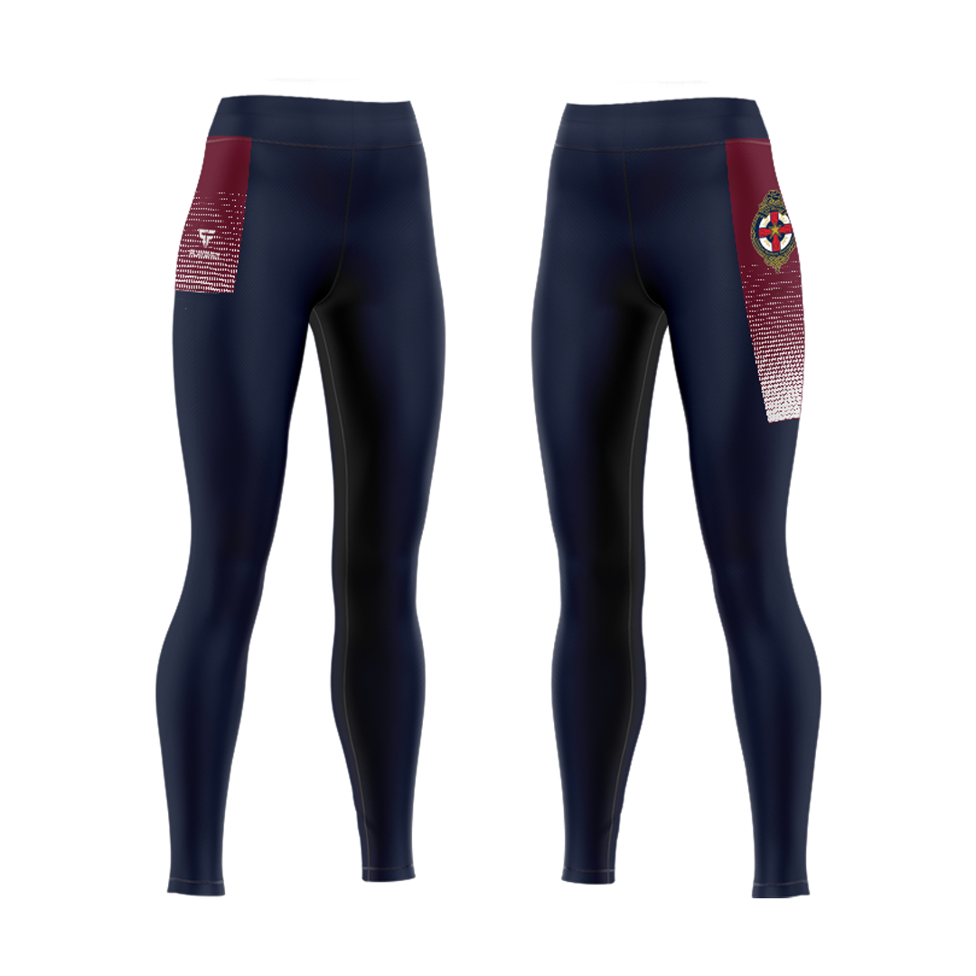 CBS High Waist Leggings Adult Navy/Maroon