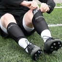 Precision Pro Fusion Flex Shin Guards (Black/Grey, Medium)