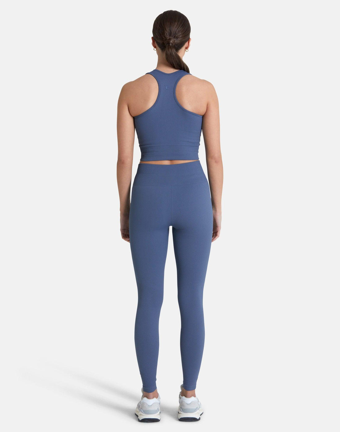 Gym + Coffee Lotus Chevron Legging W Blue