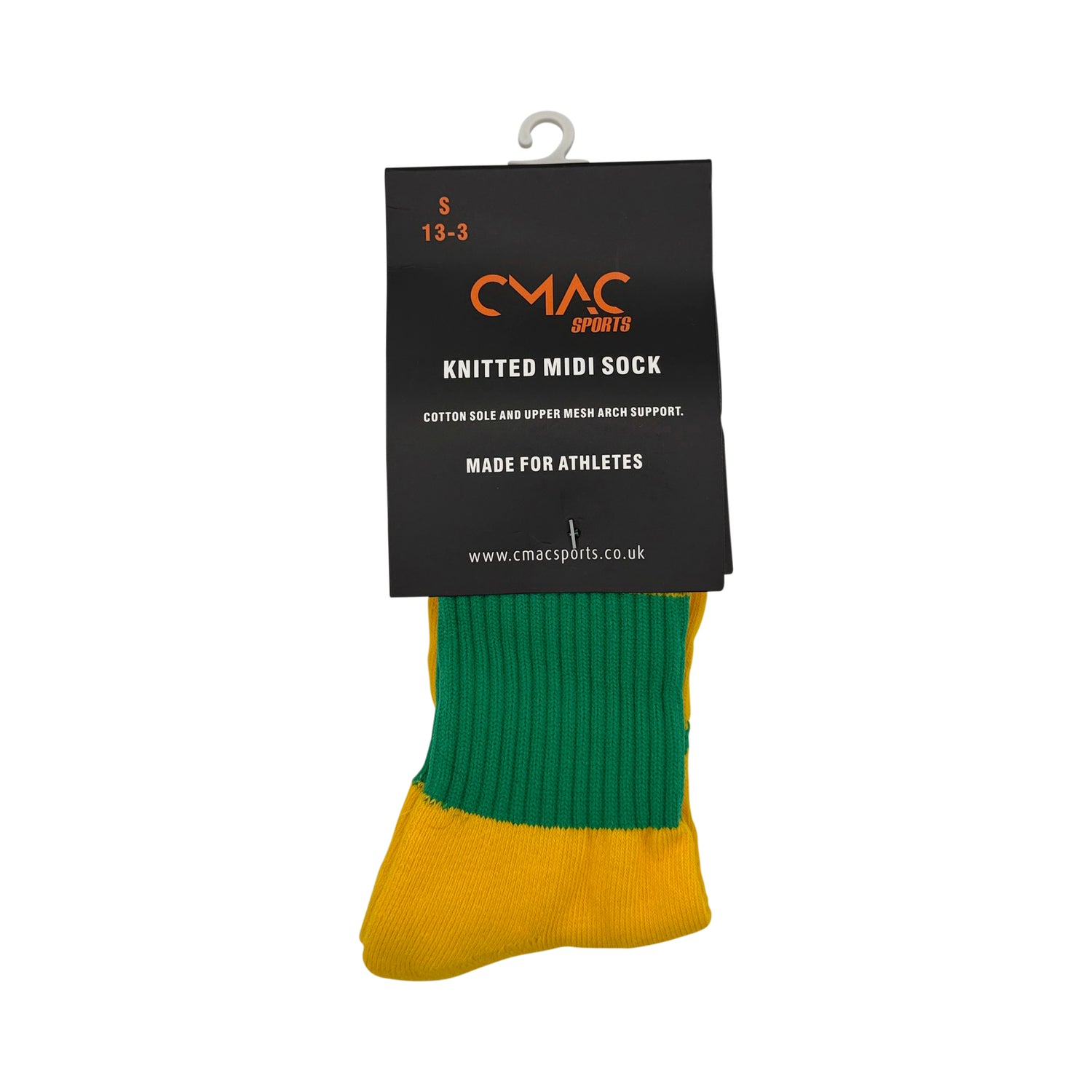 CMAC Midi Sock Green/Amber