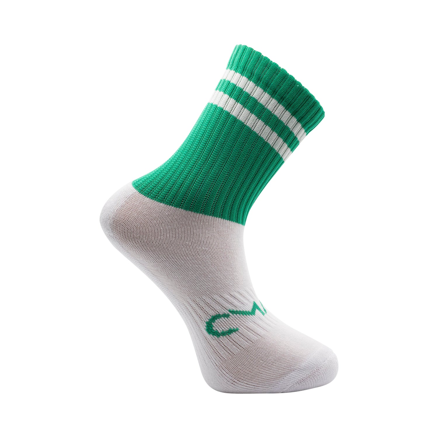 CMAC Midi Sock Green/White