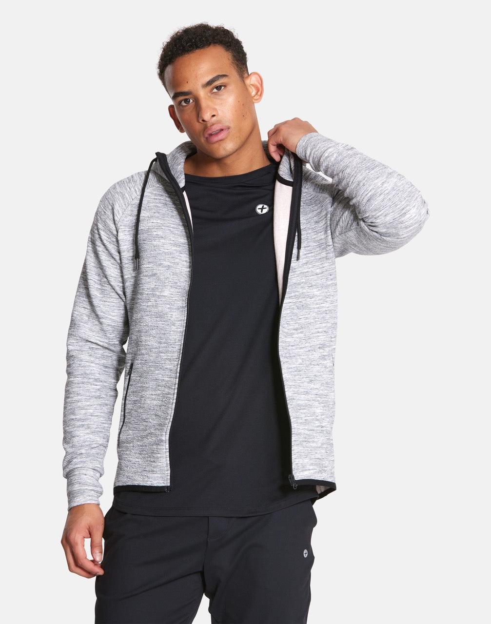 Gym + Coffee Fleck Hoodie M Grey