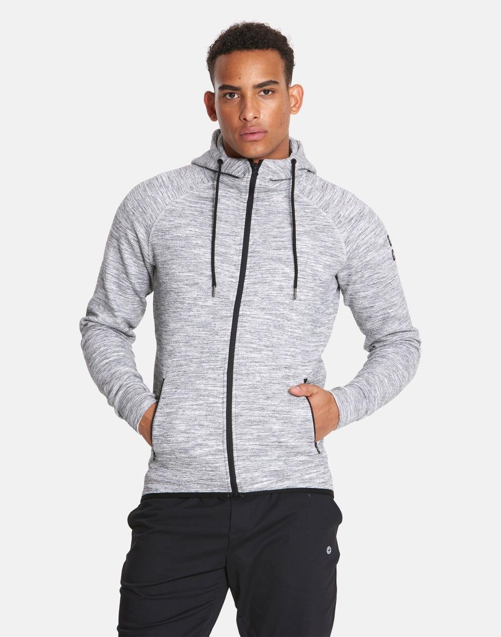 Gym + Coffee Fleck Hoodie M Grey