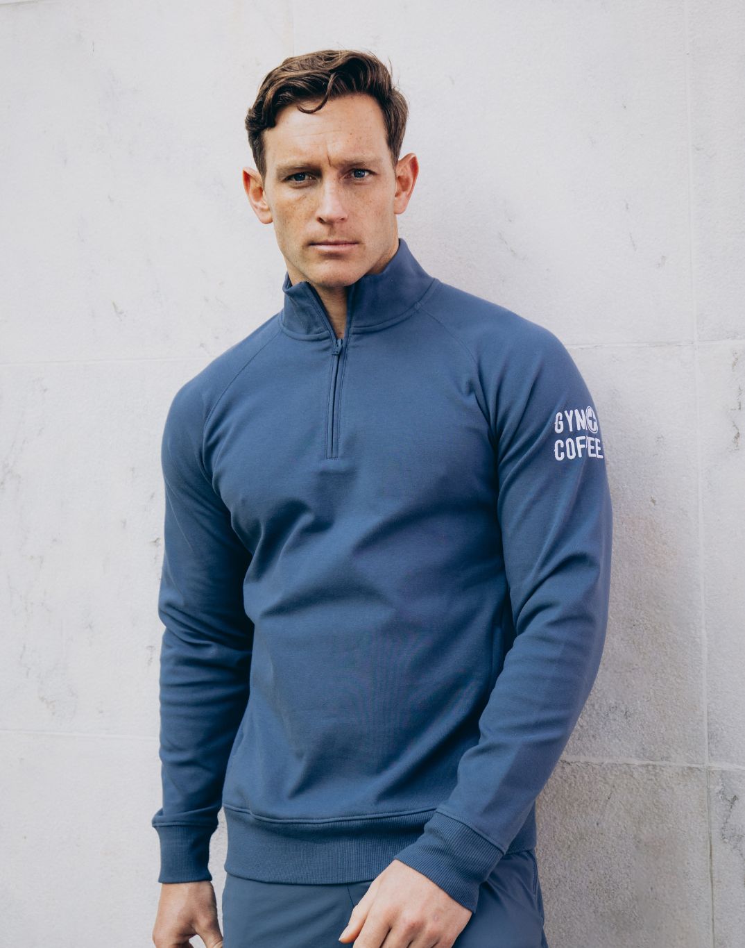 Gym + Coffee Chill Half Zip M Thunder Blue