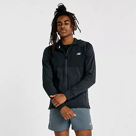 NB Heat Grid Hooded Full Zip M Black