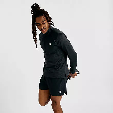 NB Athletics Heat Grid 1/2 Zip Top Black