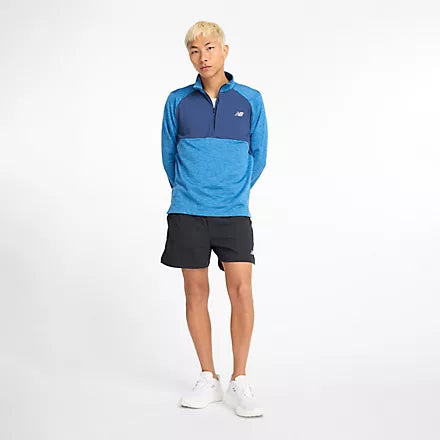 NB Athletics Heat Grid 1/2 Zip Top Heron Blue