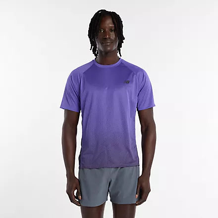 NB Viz-Tech Run T-Shirt M Electric Purple