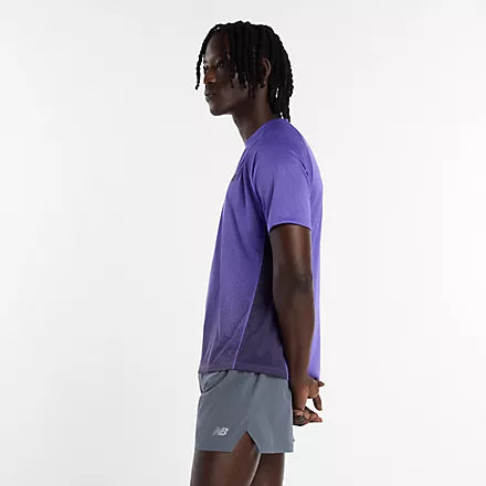 NB Viz-Tech Run T-Shirt M Electric Purple