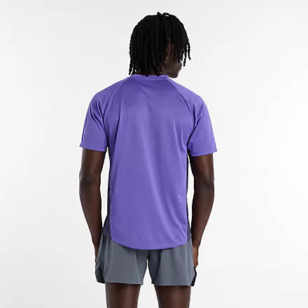 NB Viz-Tech Run T-Shirt M Electric Purple