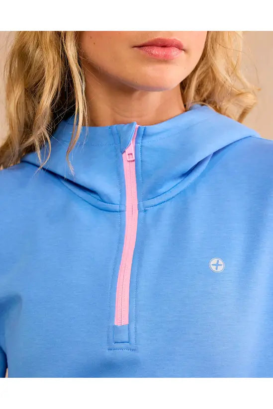 Gym+Coffee Haven Hoodie W Periwinkle Blue