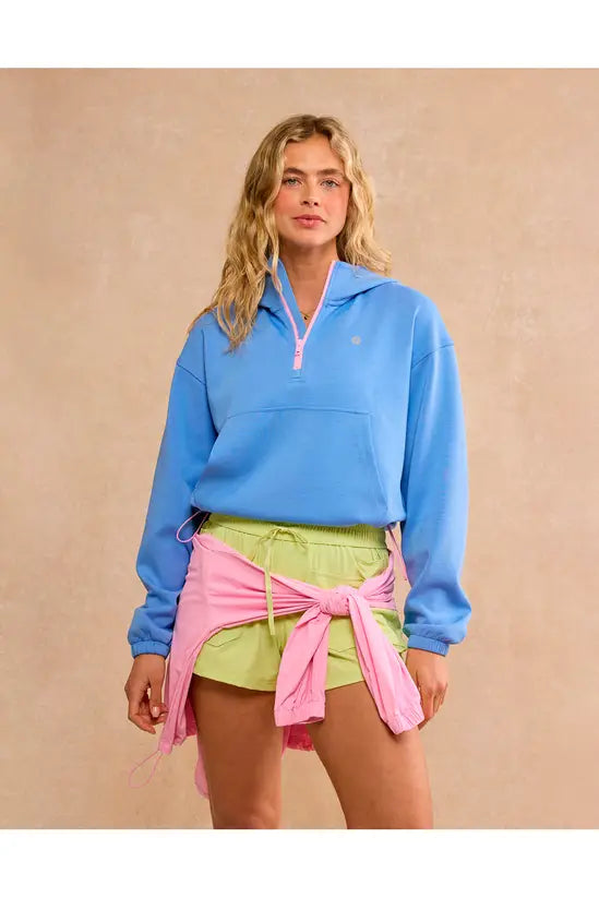 Gym+Coffee Haven Hoodie W Periwinkle Blue