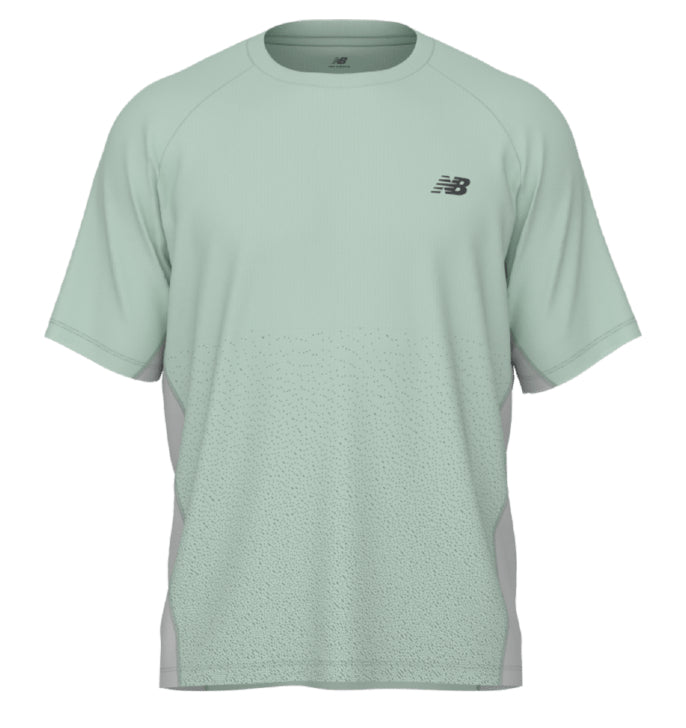 NB Viz-Tech Run T-Shirt M Coral Green