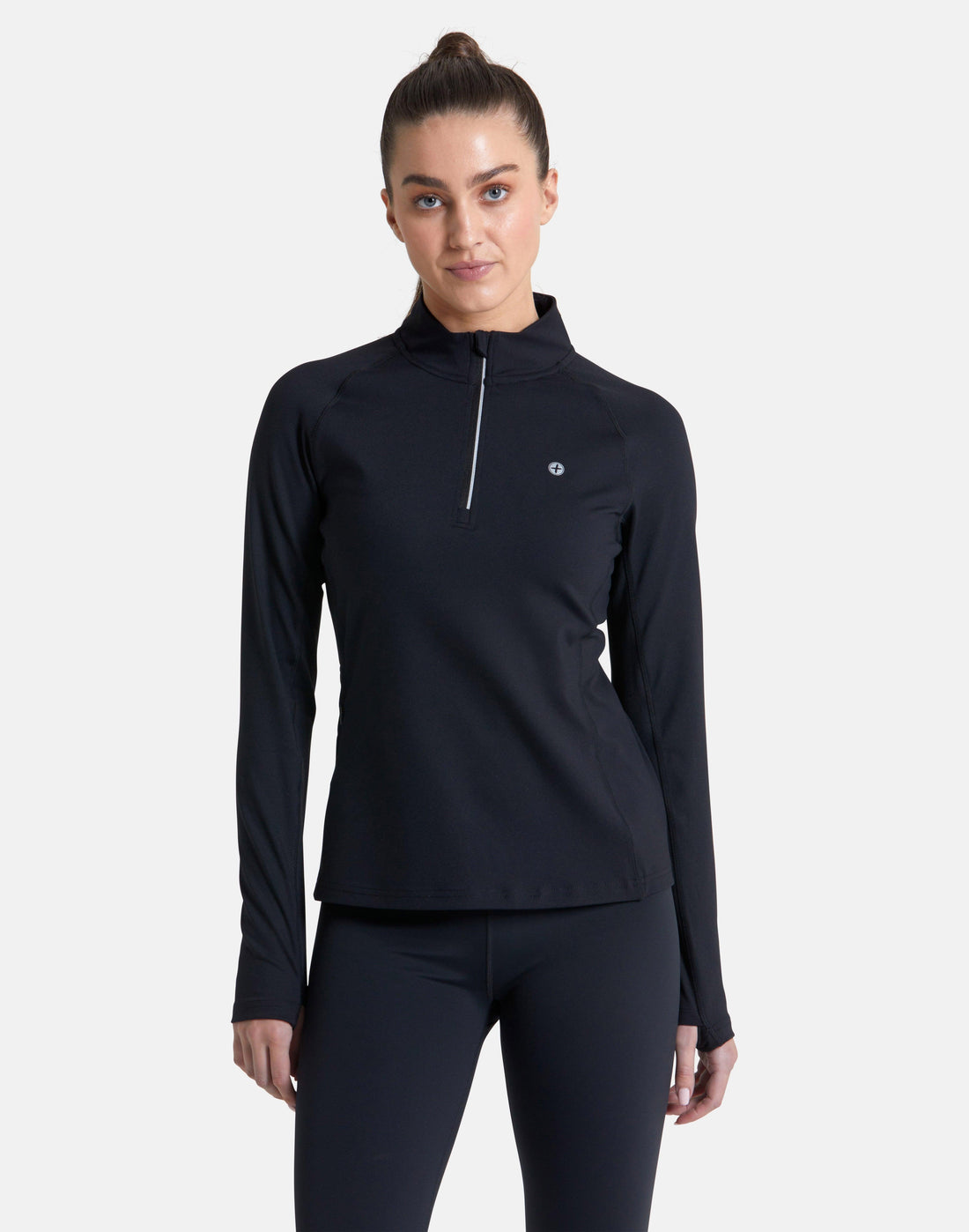 Gym + Coffee Relentless 1/4 Zip W Black