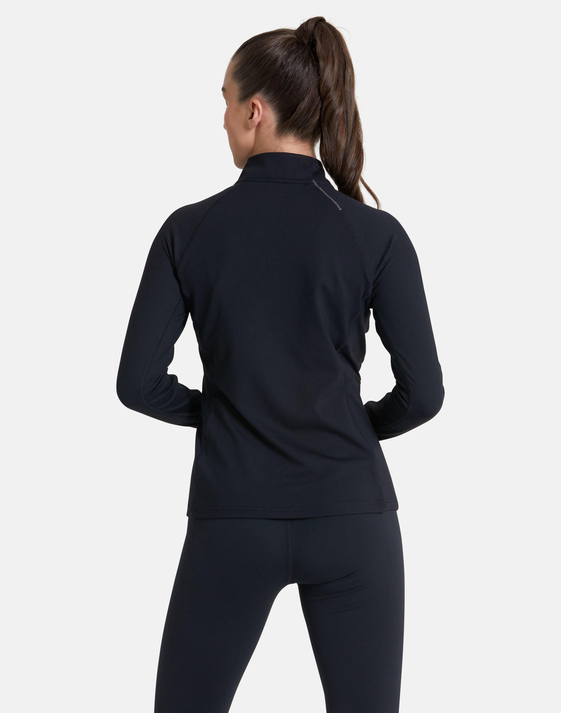 Gym + Coffee Relentless 1/4 Zip W Black