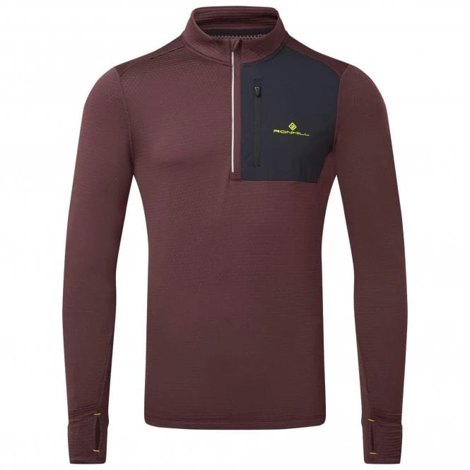 Ronhill Tech Winter 1/2 Zip Men's Espresso/Black