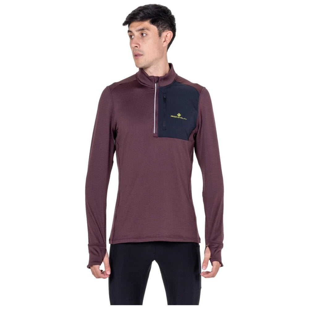 Ronhill Tech Winter 1/2 Zip Men's Espresso/Black