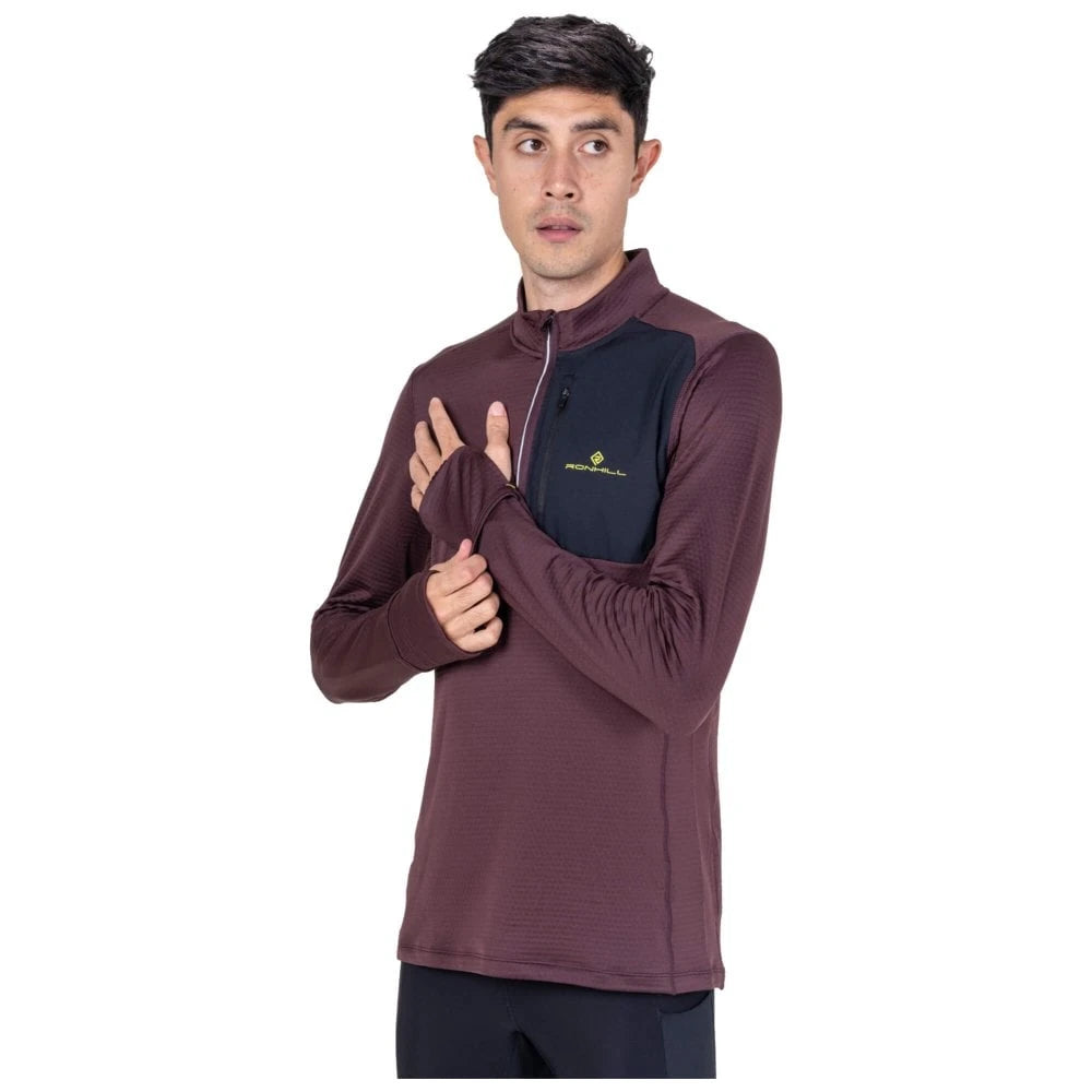 Ronhill Tech Winter 1/2 Zip Men's Espresso/Black