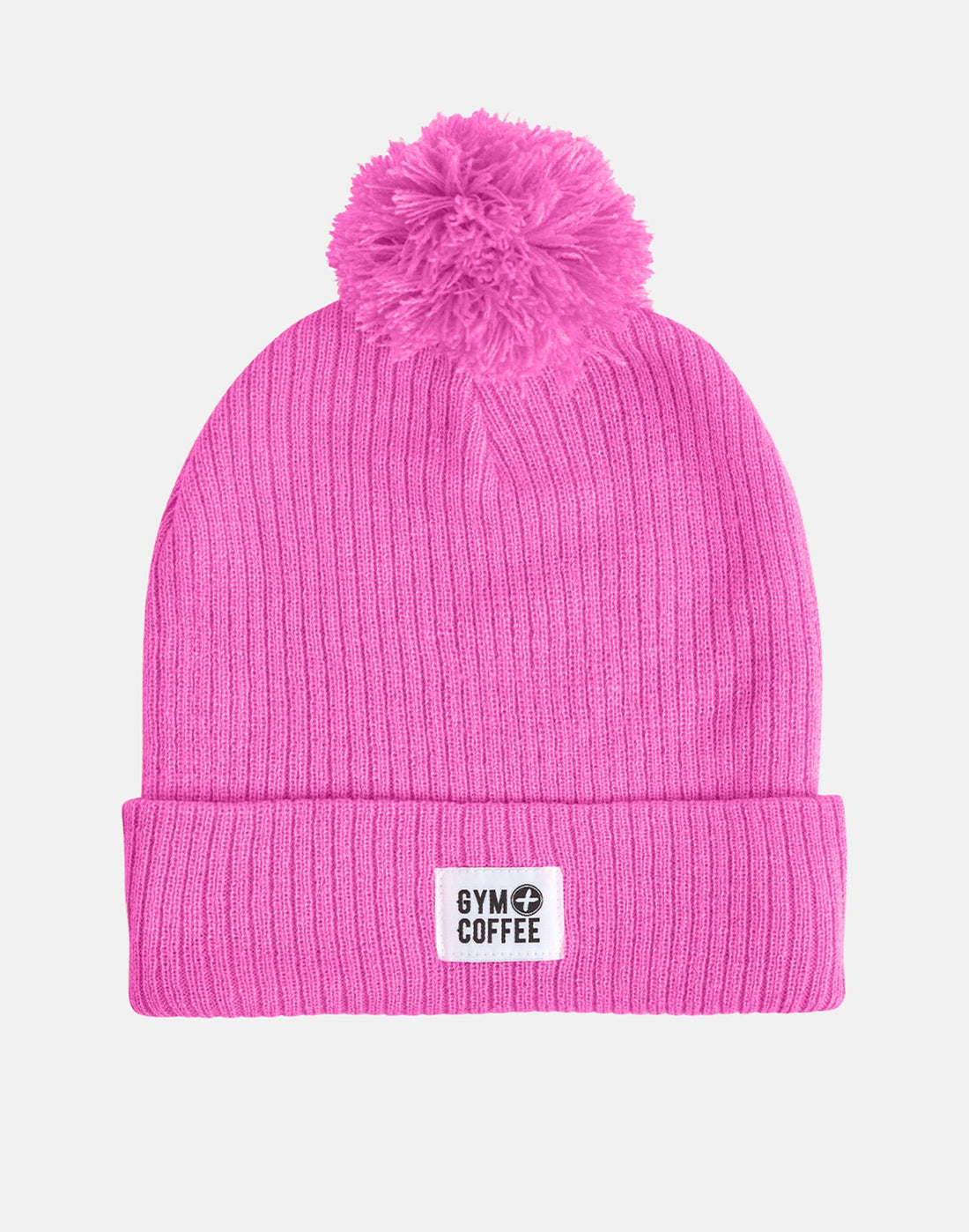 Gym + Coffee Bobble Beanie Pink