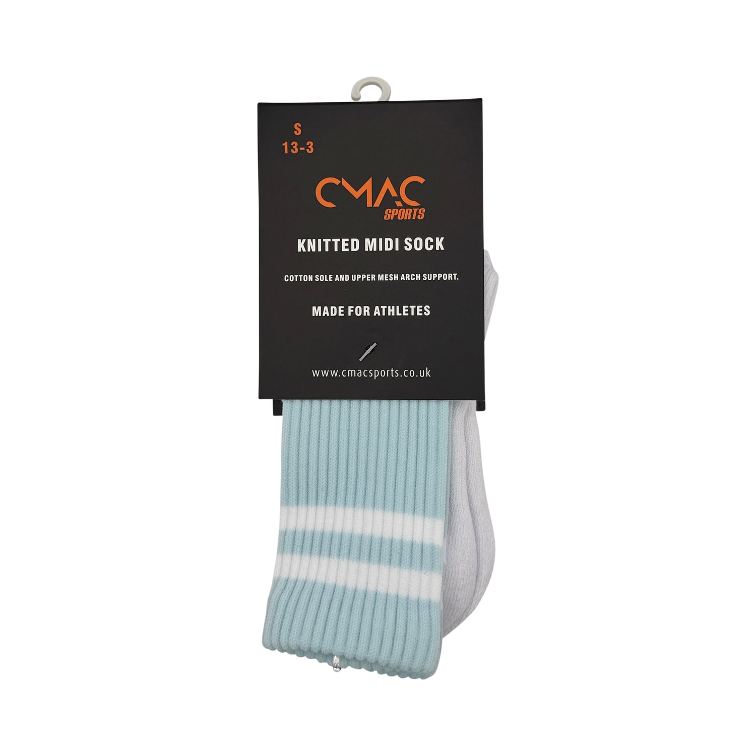 CMAC Midi Sock Sky/White