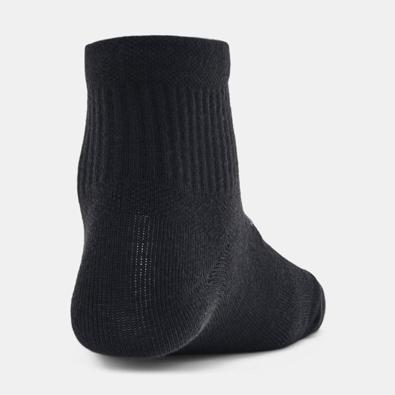 UA Essential 3pk Qtr Sock K Blk