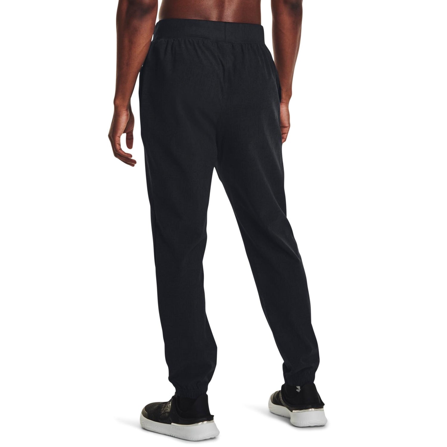 UA Stretch Woven Printed Joggers M Black