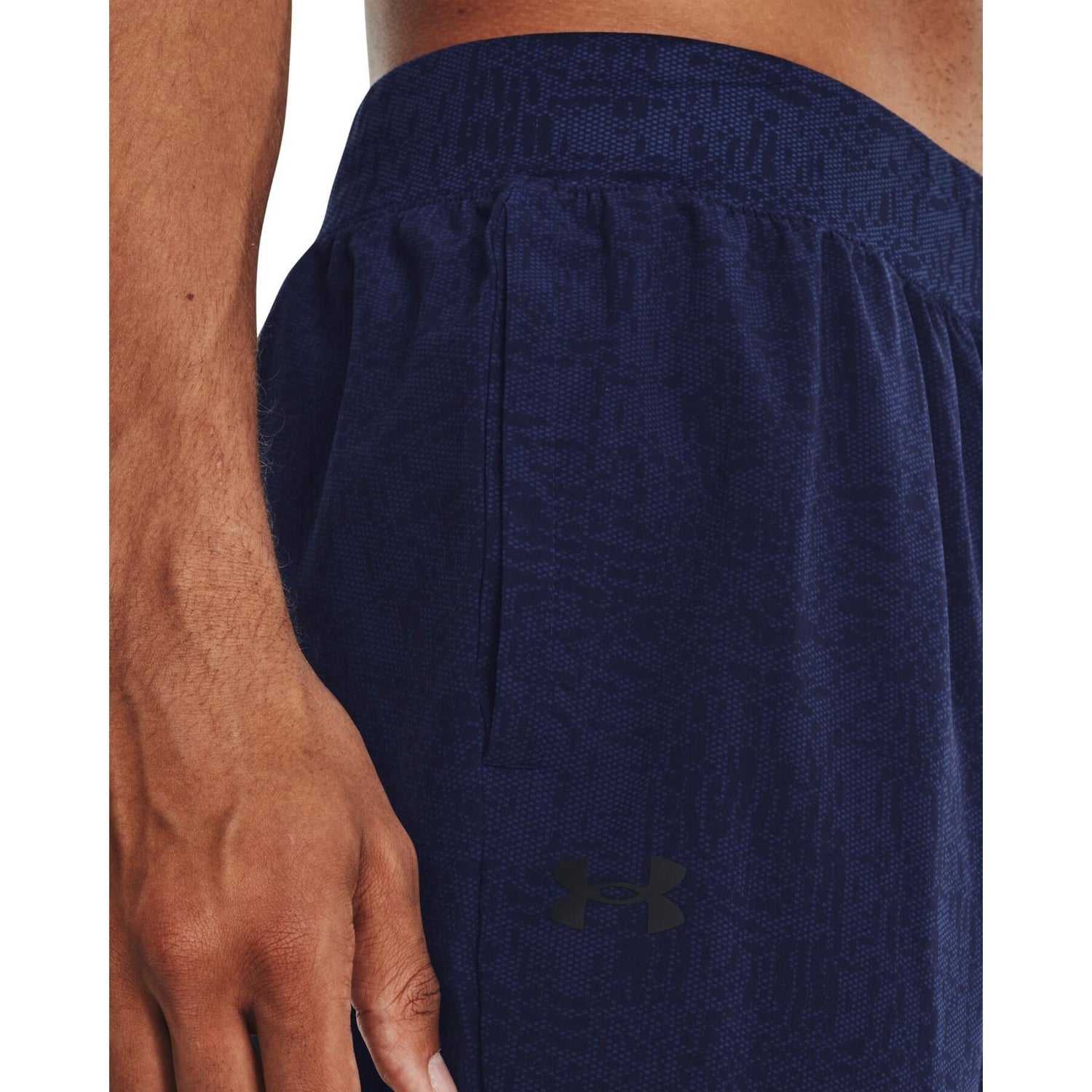 UA Stretch Woven Printed Joggers M Navy