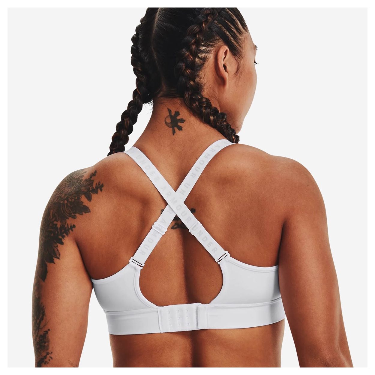 UA Infinity Mid Covered Sports Bra W White